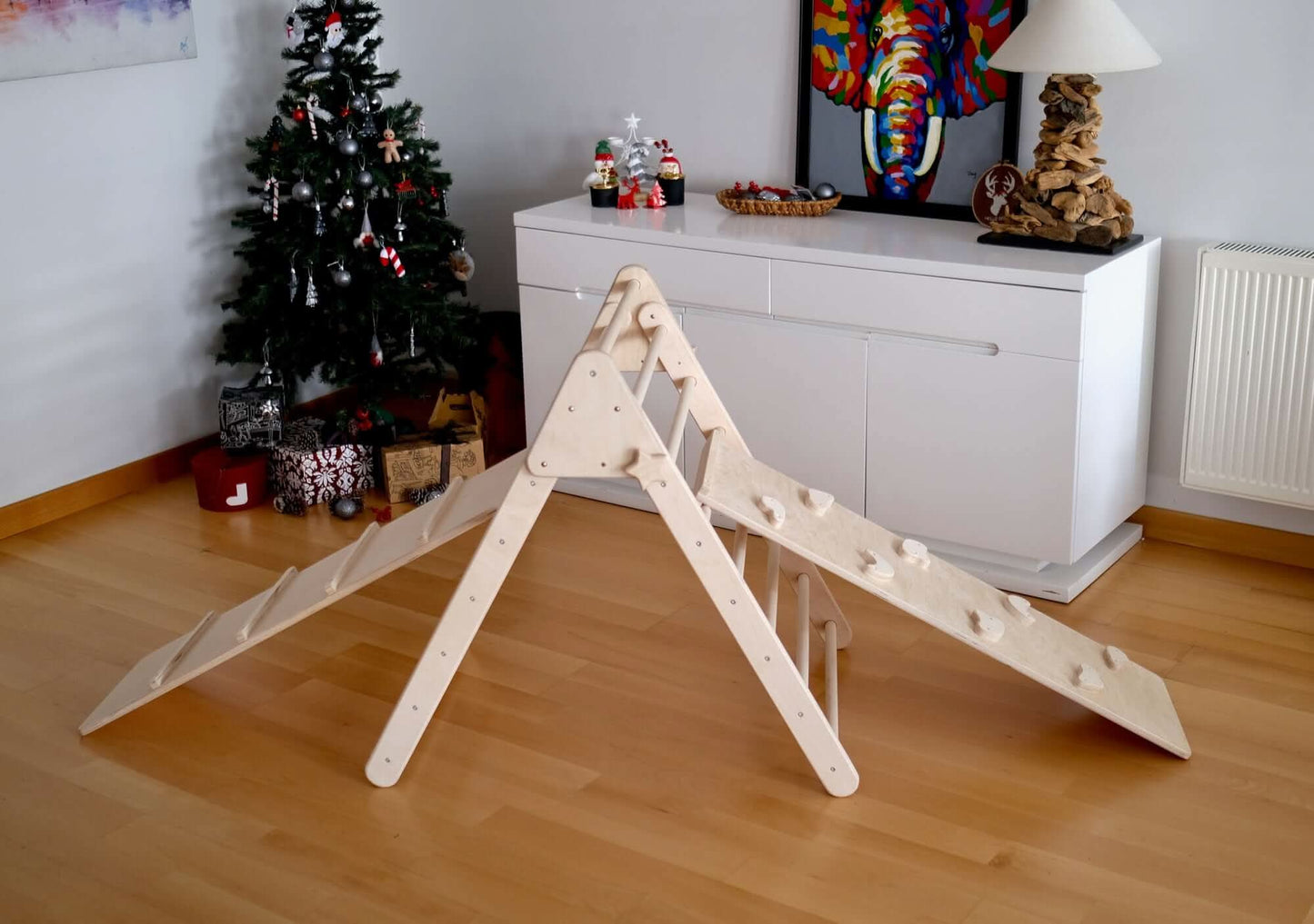 Montessori Climbing Triangle with Table and Chair