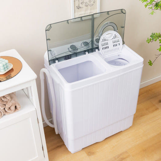 Portable Twin Tub Washing Machine with Timer Control-0