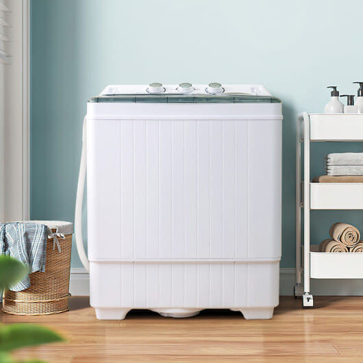 Portable Twin Tub Washing Machine with Timer Control-1