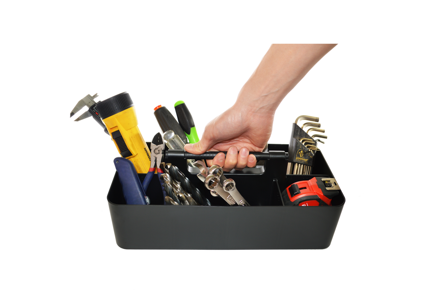 Enjoy Organizer - 3 PACK MIX -Portable Caddy, DIY Dividers, 8 Compartments, School Office Supplies Home Craft with Handle Made in USA