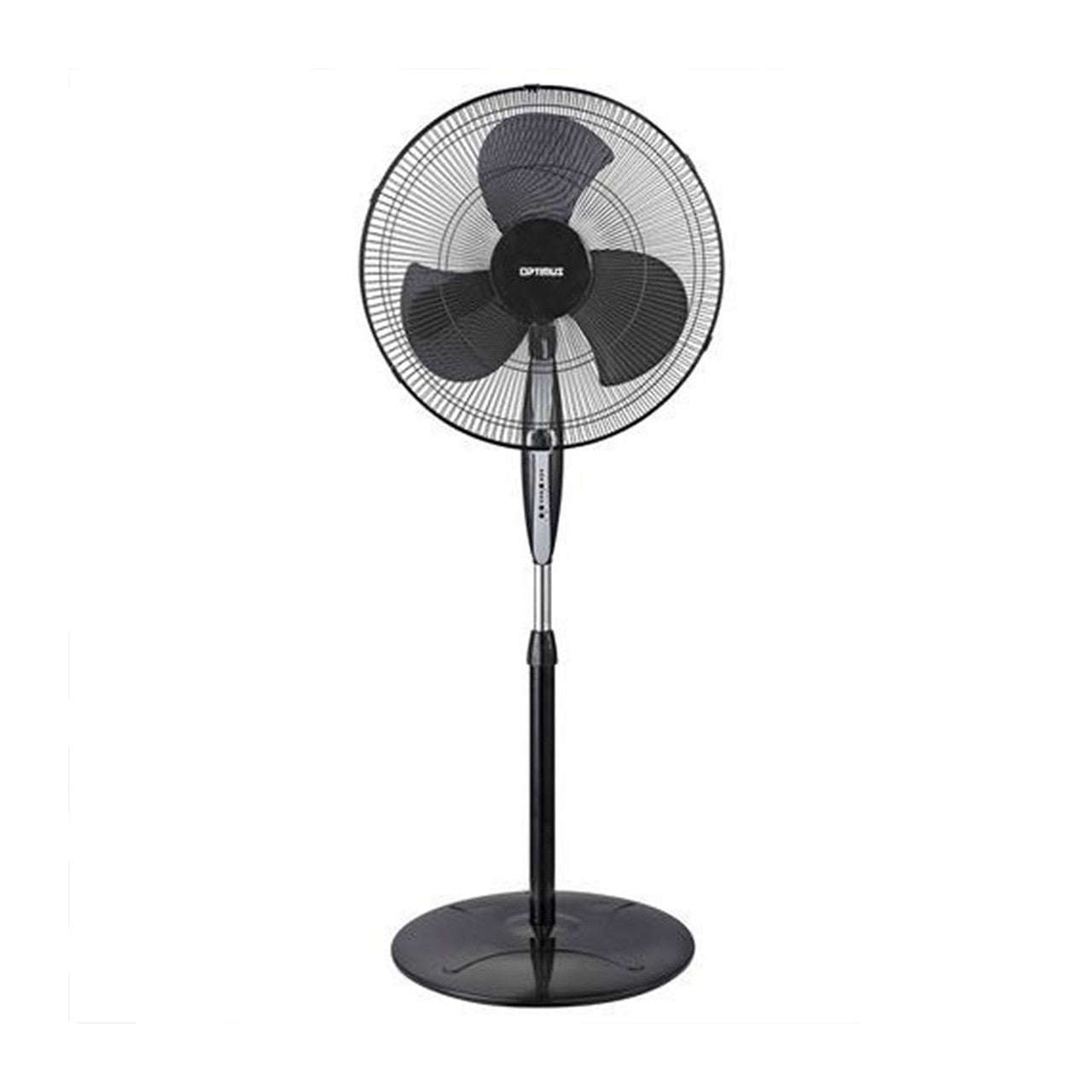 Optimus 18 in. Oscillating Stand Fan in Black-0