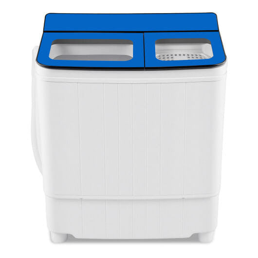 Portable Washing Machine 18 lbs Mini Laundry Machine with 11 LBS Washer-Blue-2