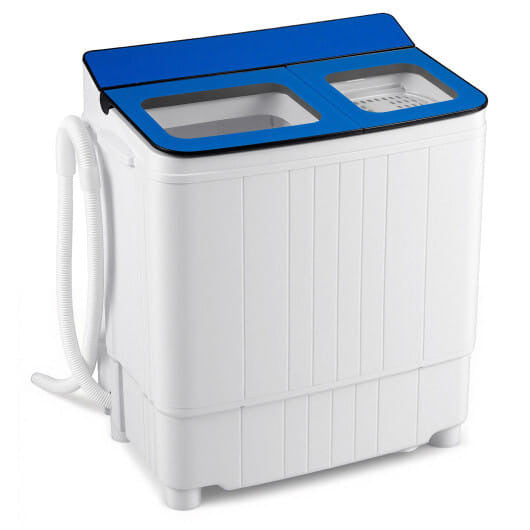 Portable Washing Machine 18 lbs Mini Laundry Machine with 11 LBS Washer-Blue-6