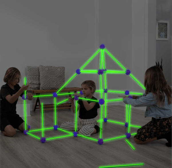 Power Your Fun 81pc Fun Forts Glow Fort Building Kit