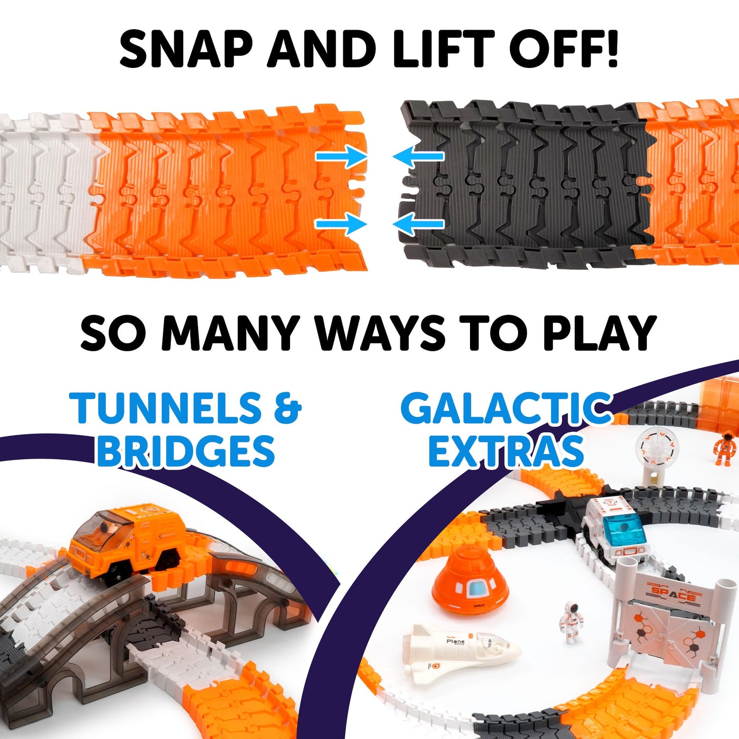 USA Toyz Galactic Race Tracks for Kids- 250pk