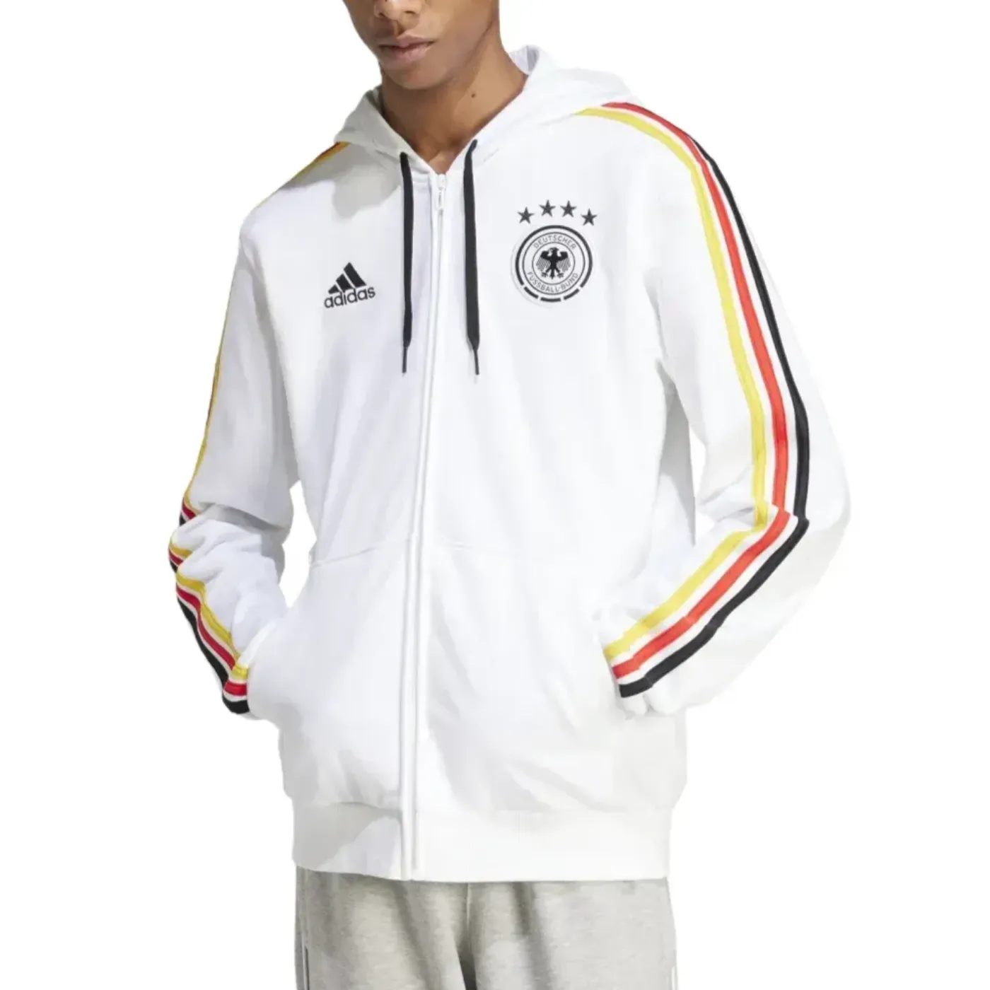 Germany Casual 3S hooded presentation tracksuit 2024/25 - Adidas