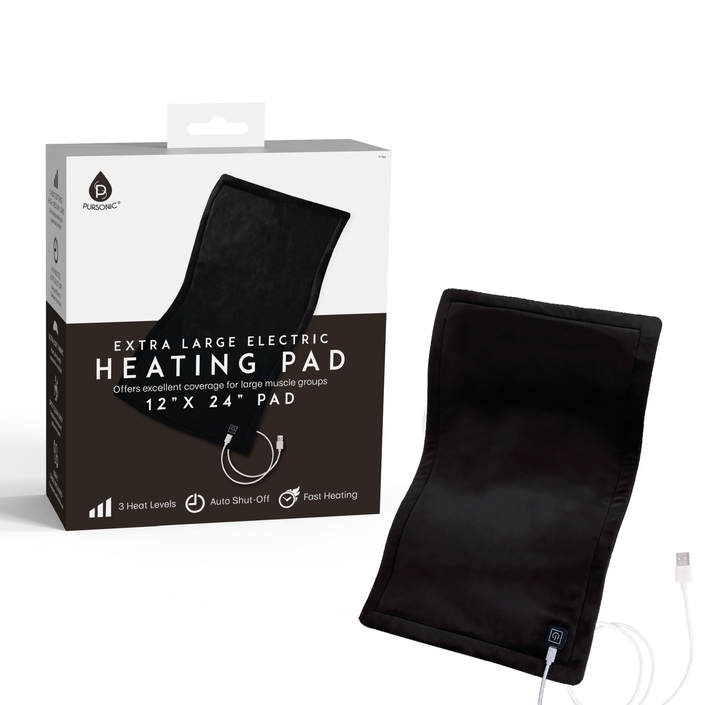 LED Fast Charging Power Bank & Extra Large Electric Heating Pad: Power & Comfort Duo!