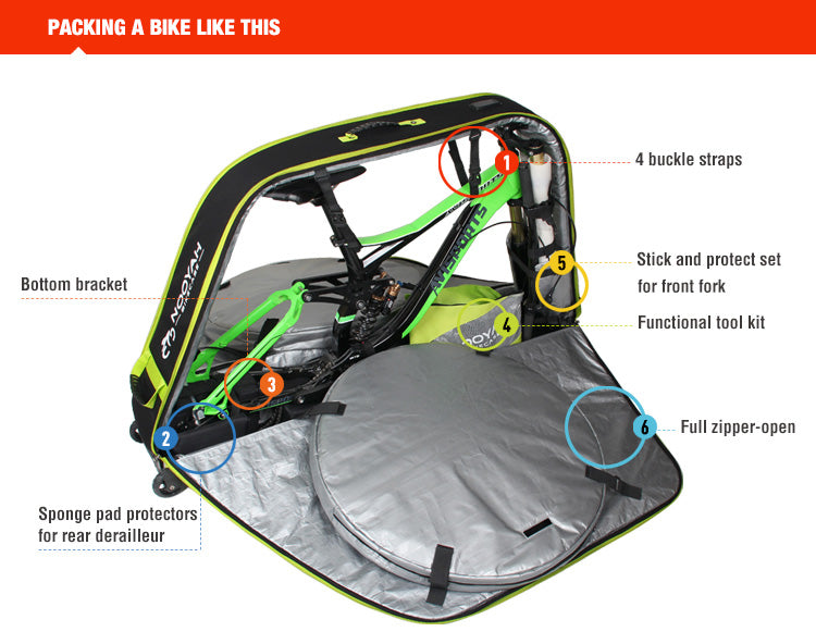 NOOYAH Bike Case BK007S – Ultimate Protection Zero Disassembly Total Freedom