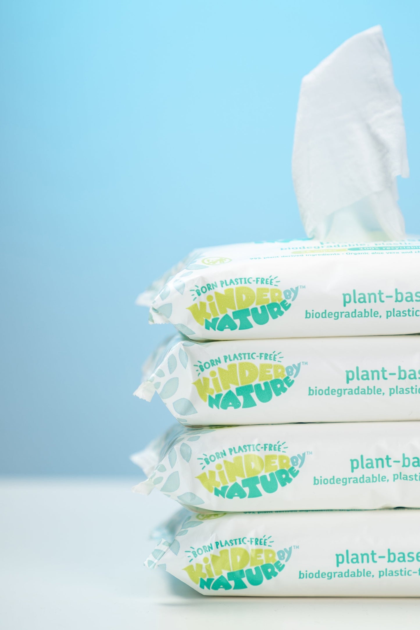 Kinder by Nature 100% Biodegradable Plant-Based Baby Wipes - 672 Count (12 packs of 56 wipes)