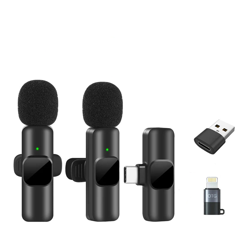 NNEOBA Wireless Lavalier Microphone for iPhone Android Live Recording