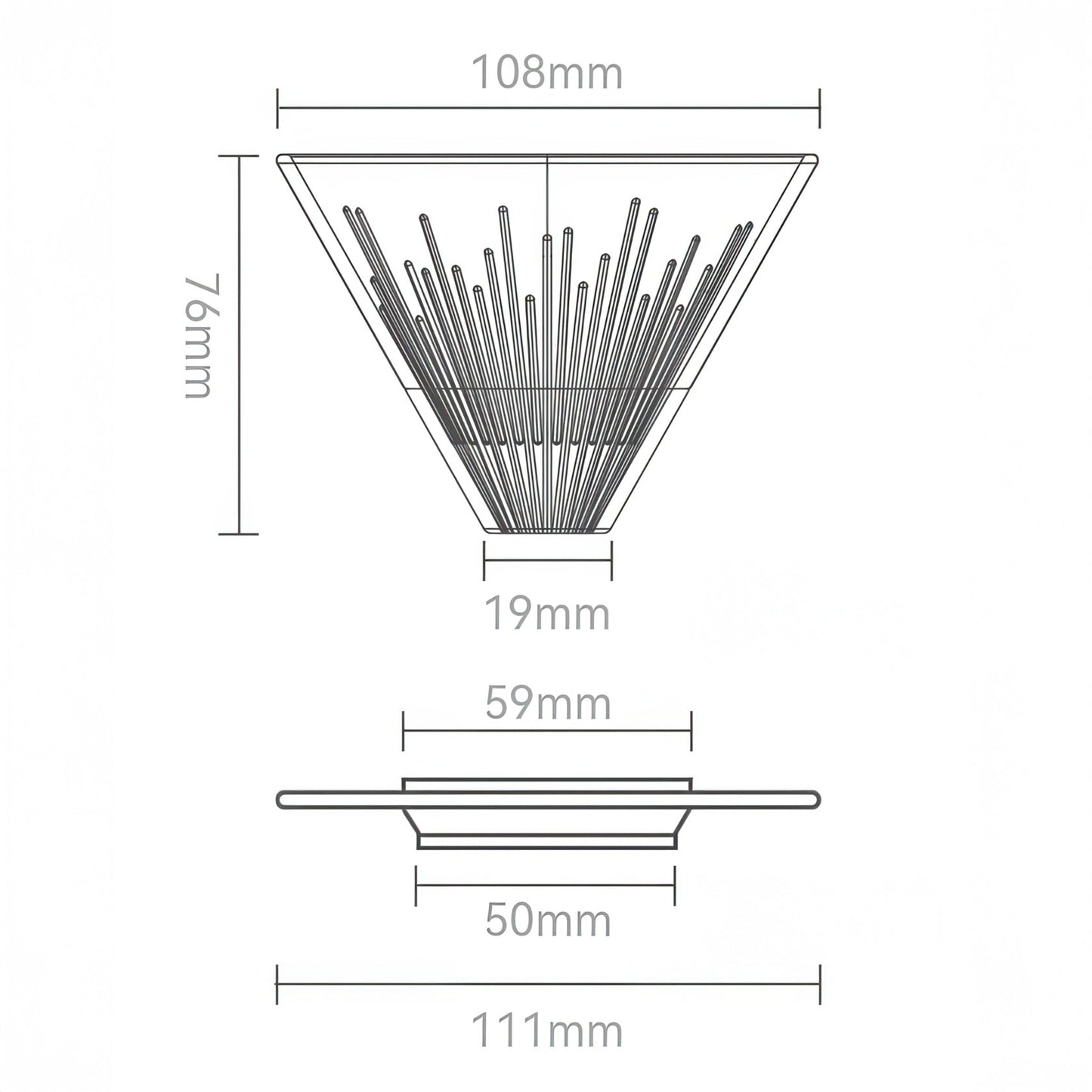 Ray Star Shadow V60 Style Pour Over Coffee Dripper