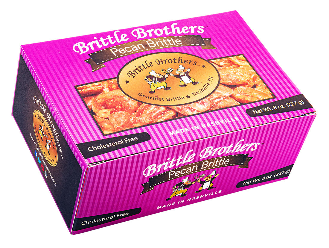 Brittle Brothers - Pecan Brittle - 8 oz. Box (Wholesale)