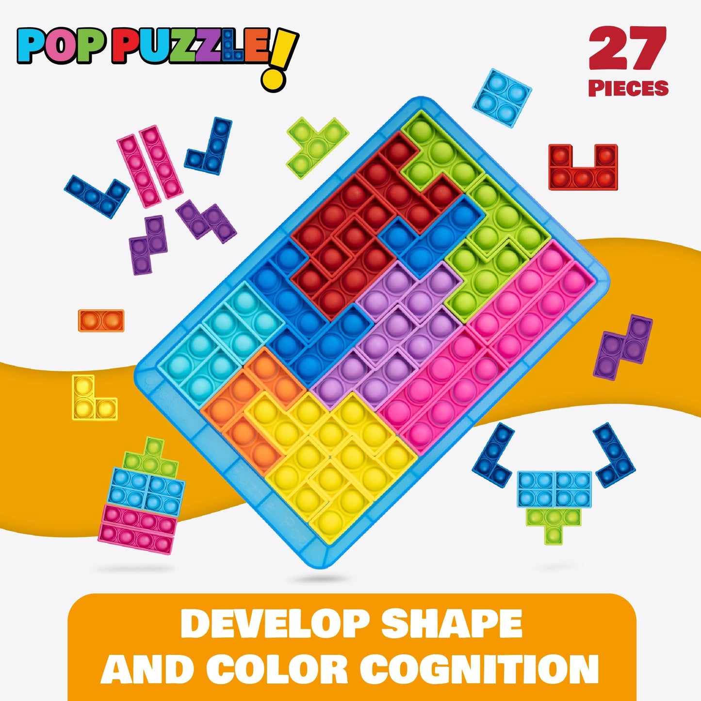 Power Your Fun 27pc Pop Puzzle Popper Fidget Game