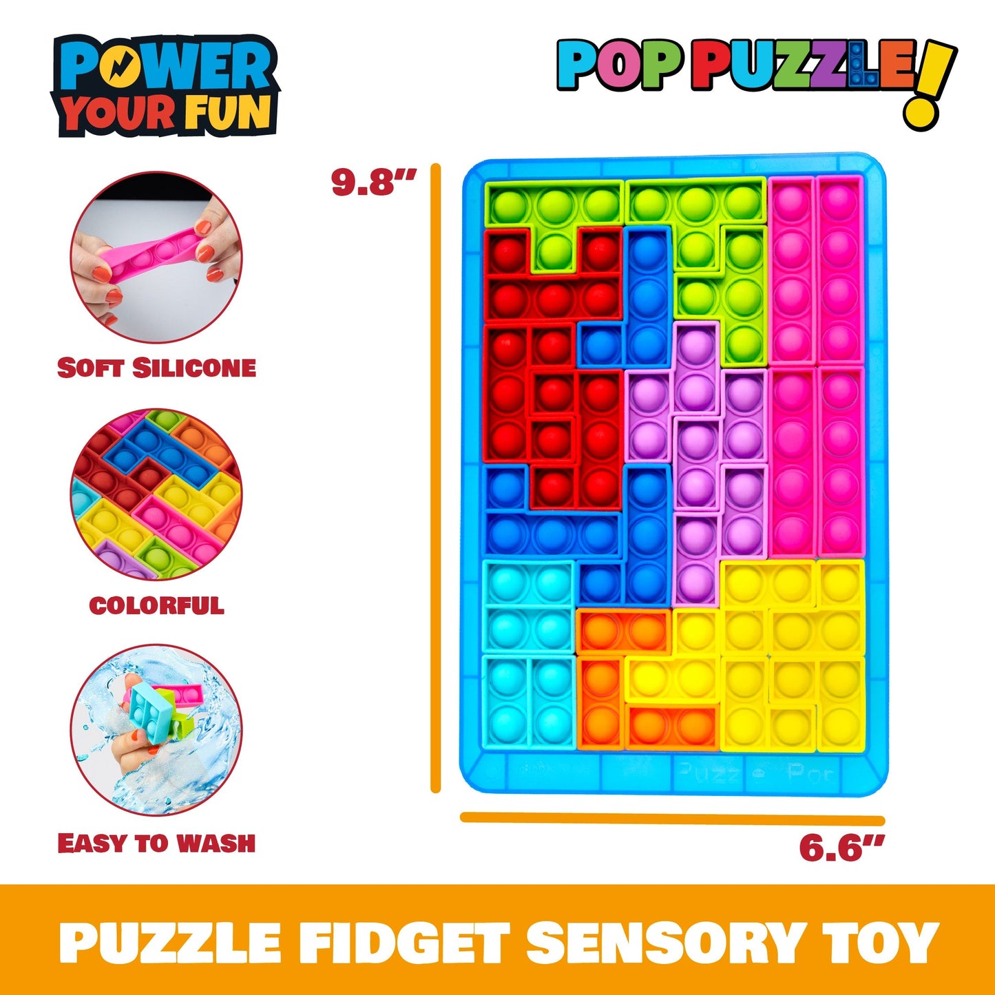 Power Your Fun 27pc Pop Puzzle Popper Fidget Game