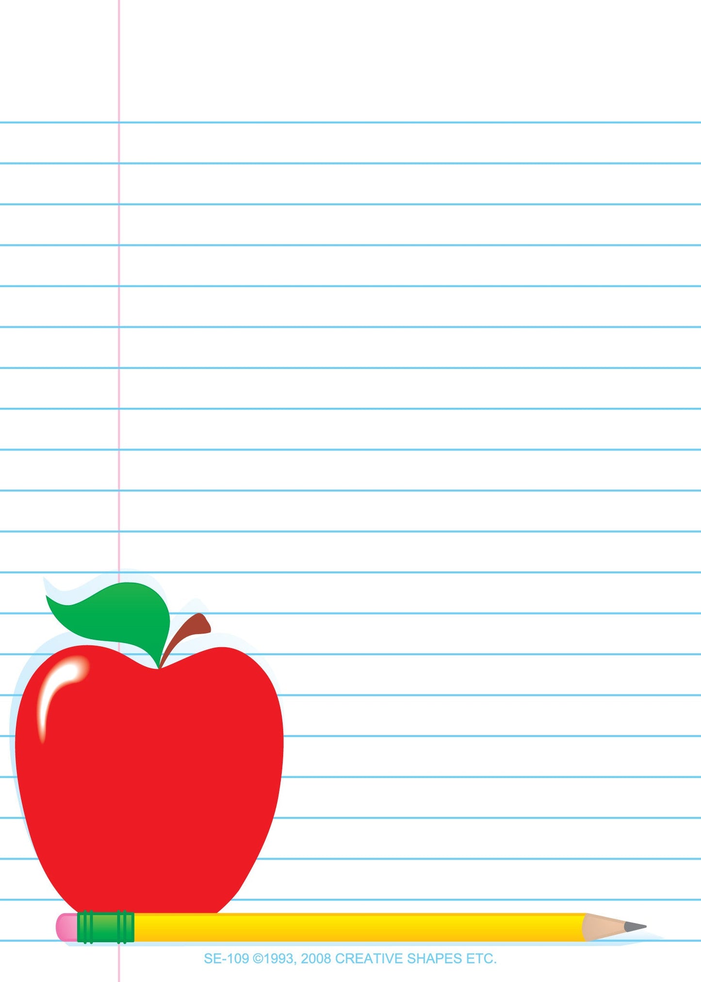 SHAPES ETC. Large Notepad - Notepaper / Lined