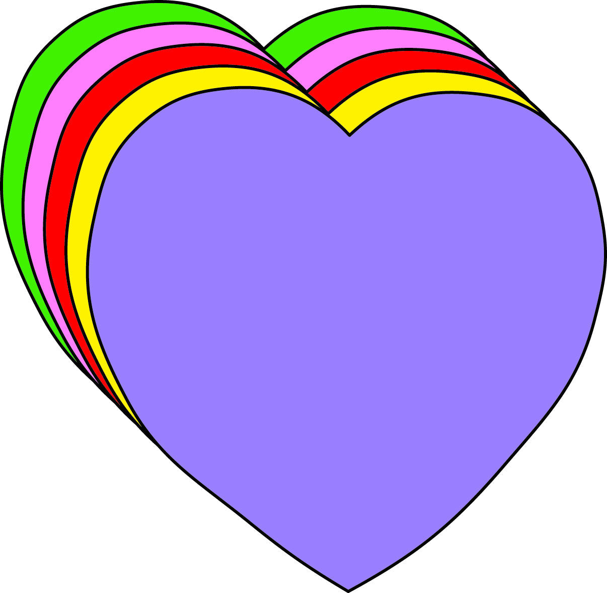 SHAPES ETC. Small Assorted Color Creative Foam Cut-Outs - Heart