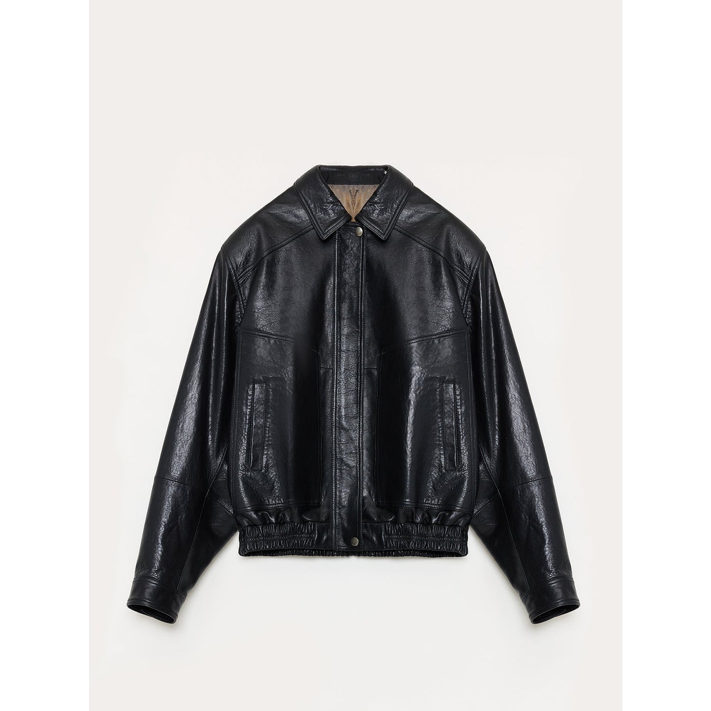 "Fashionable Luke" imported waxed sheep leather retro work jacket coat for women