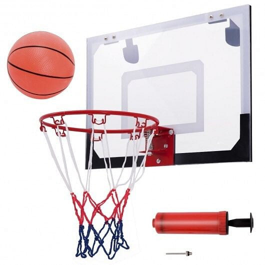 Over-The-Door Mini Basketball Hoop Includes Basketball and 2 Nets..