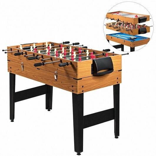 48 Inch 3-In-1 Multi Combo Game Table with Soccer for Game Rooms-4