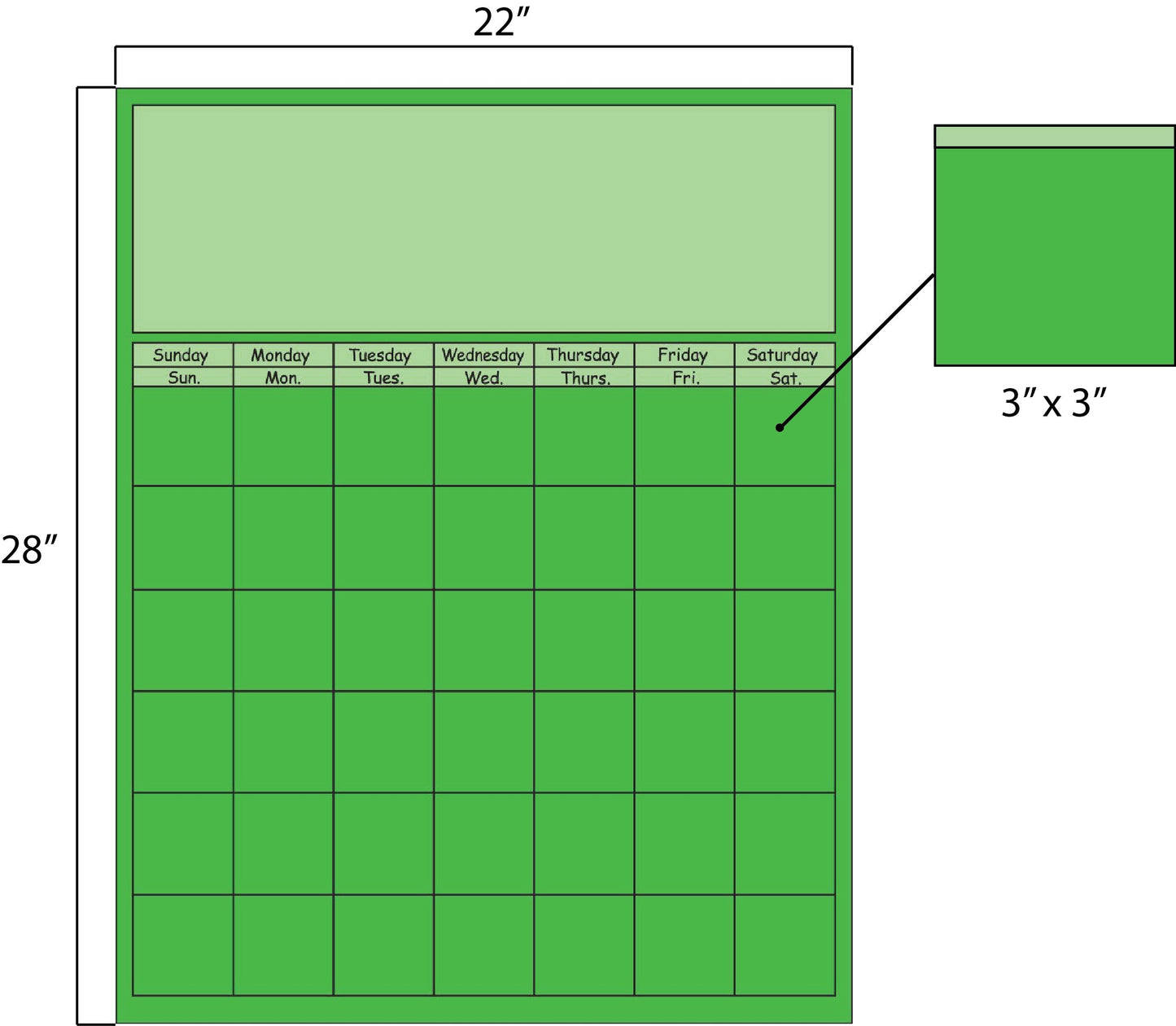 SHAPES ETC.  Calendar - Set of 7