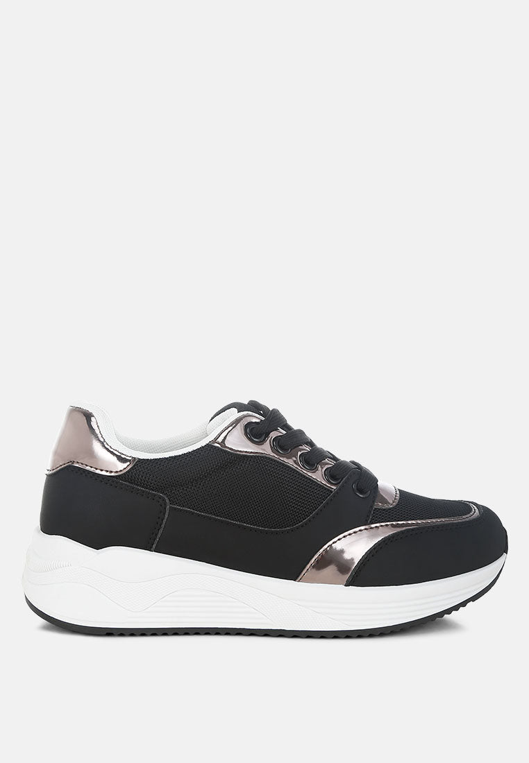 Subasa Chunky Mesh Lace Up Sneakers