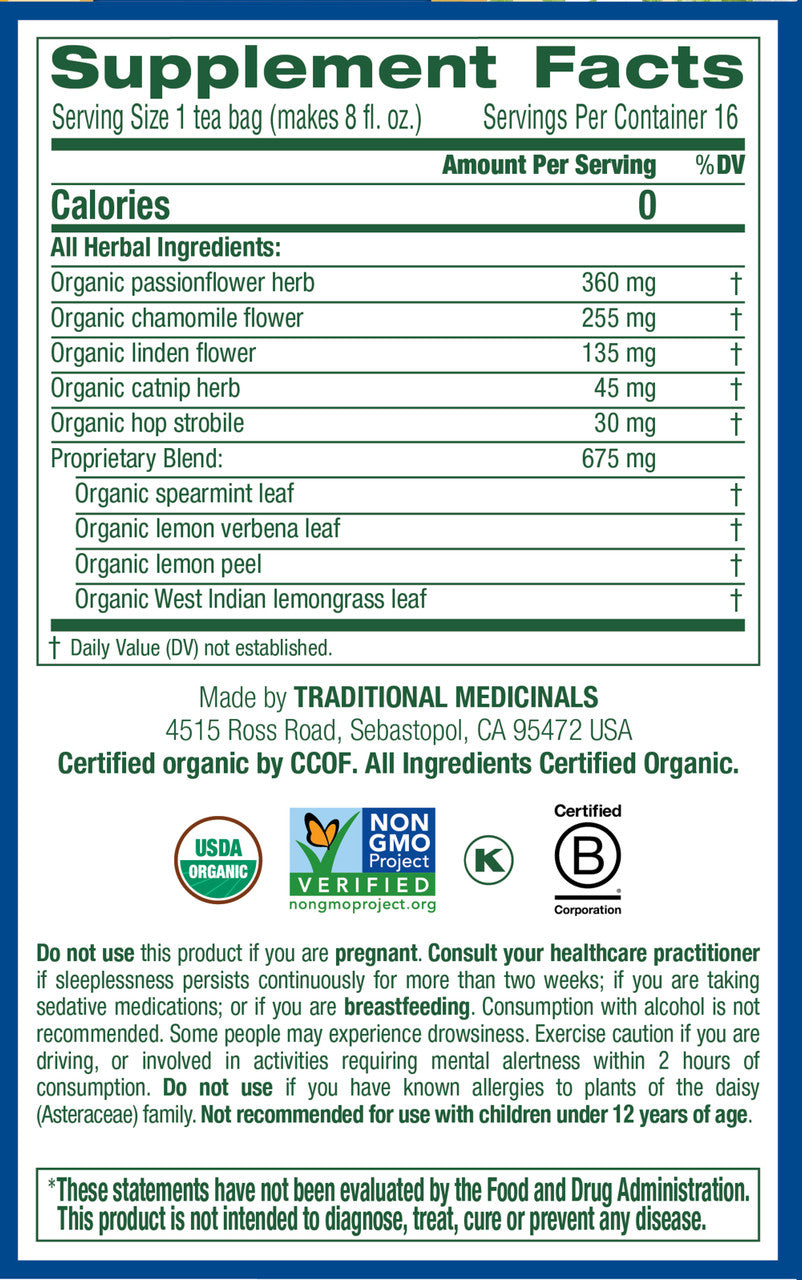 Traditional Medicinals Nighty Night Herb Tea (6x16 Bag)