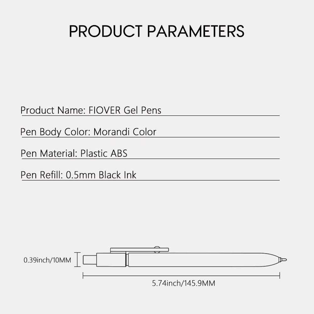 Gel Pens, 5Pcs 0.5Mm Quick Dry Black Ink Fine Point Smooth Writing Pens High-End