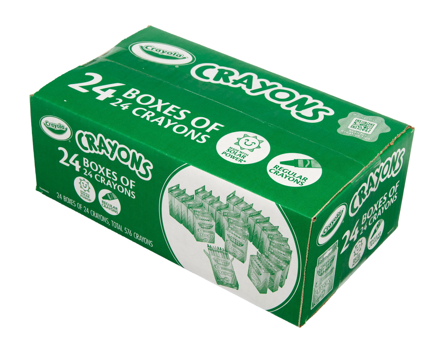 Crayons Bulk (24 Packs of 24), Valentines Day Party Supplies, Classic Colors, 3+