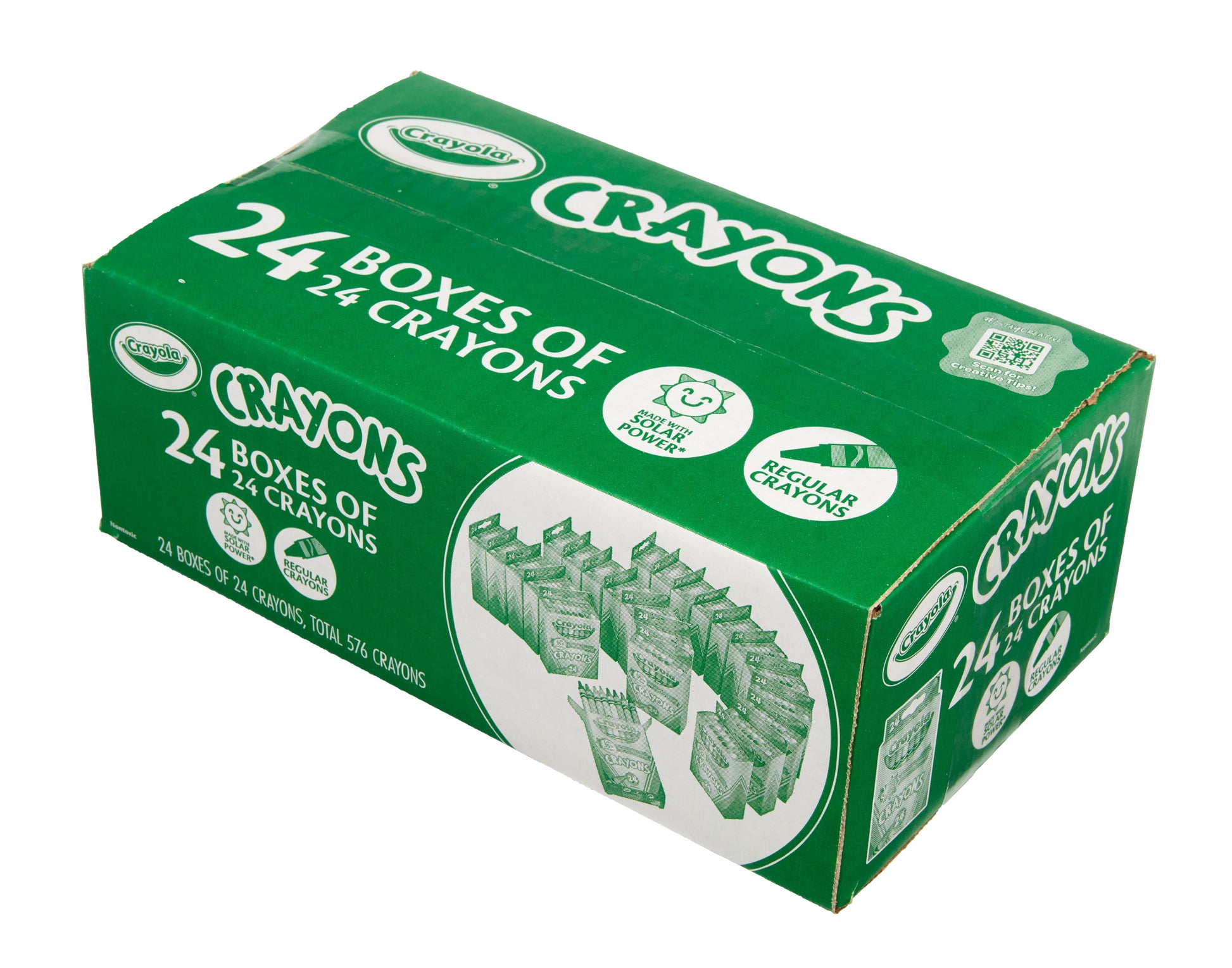 Crayons Bulk (24 Packs of 24), Valentines Day Party Supplies, Classic Colors, 3+