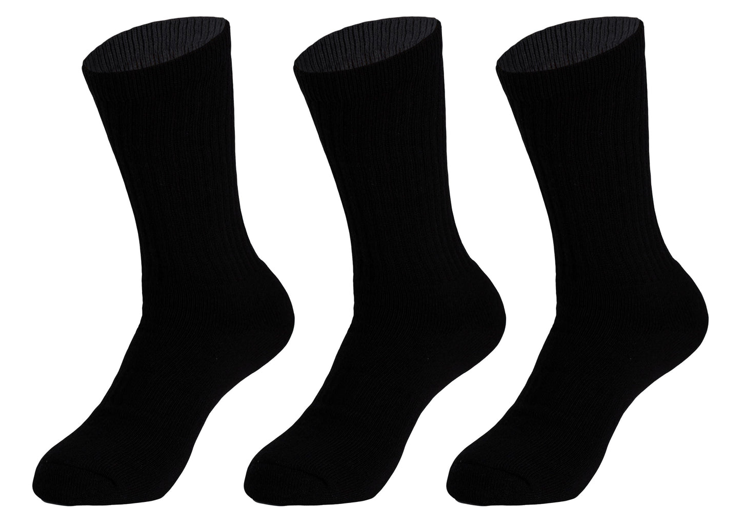 3 Pairs Cotton Crew Socks for Women – Soft, Breathable & Cushioned Athletic Sport Socks, Size 9-11