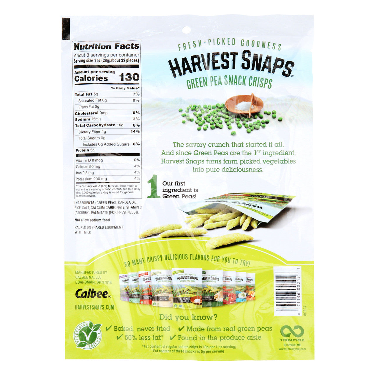 Calbee Snapea Crisp Original Flavor Crisps (12x3.3 Oz)