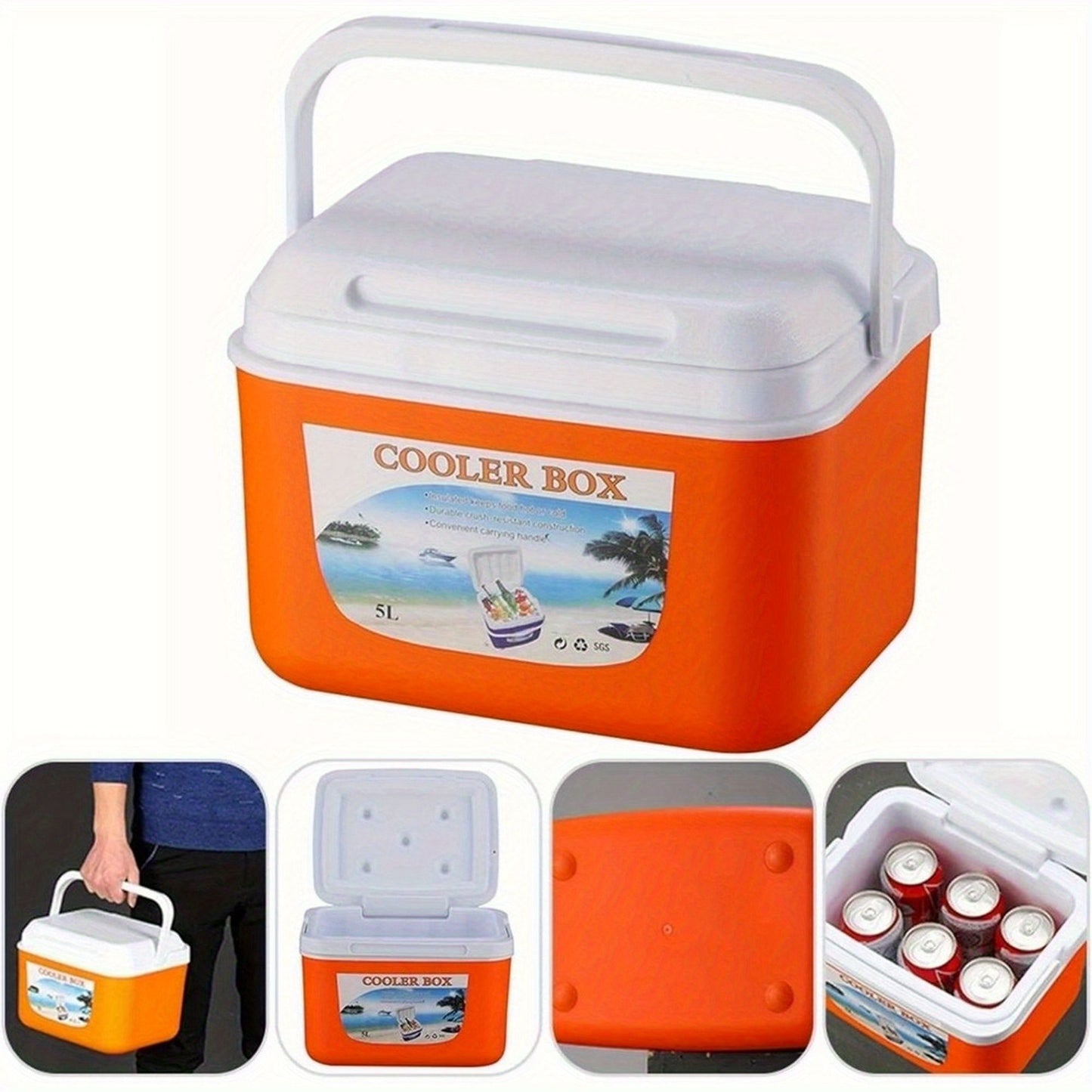 1/5.2/8.4/13.7/28.5/47.5 QT picnic incubator, fresh-keeping box, outdoor picnic, barbecue, camping portable incubator, fresh orange box