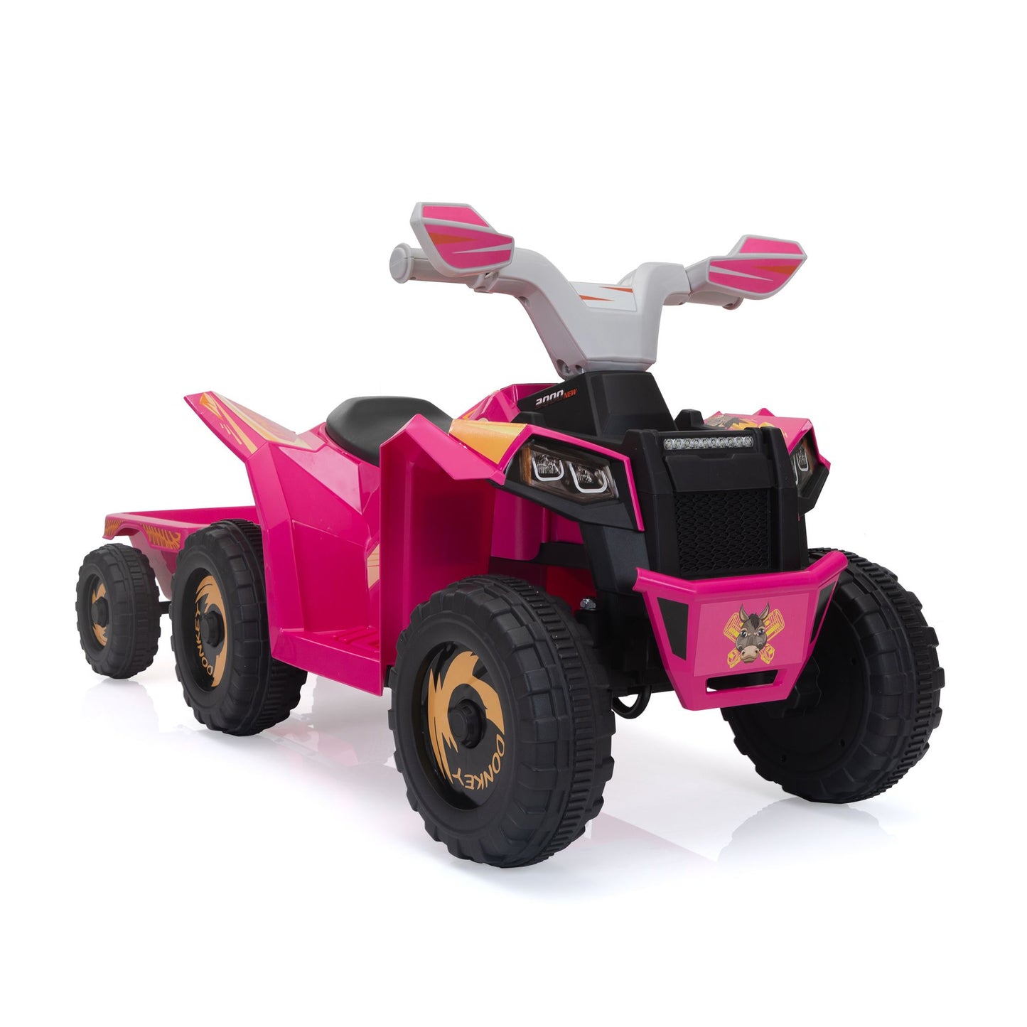 Children's Beach Car - with Trailer - Pink