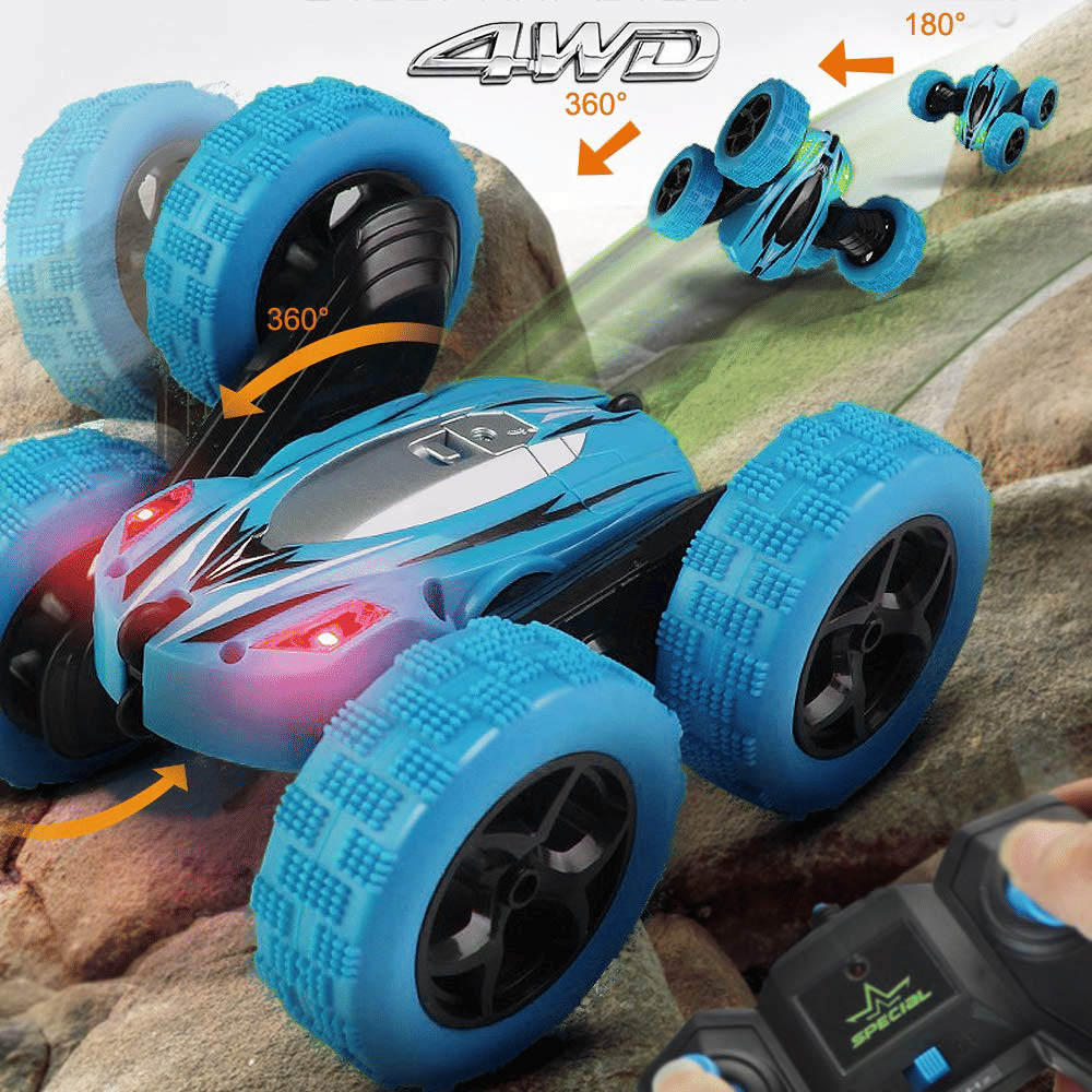 Rc Stunt Cars: Double Sided 360°Flip Rotating 4WD Race Car Toy For Outdoor & Indoor Birthday Gift