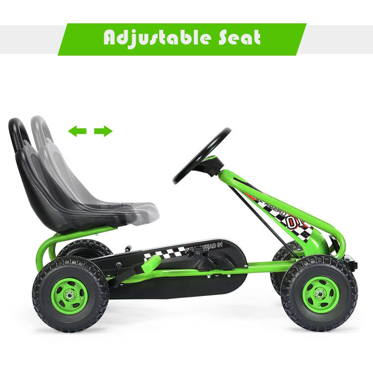 4 Wheel Pedal Powered Ride On Car with Adjustable Seat