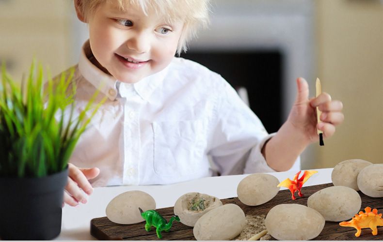 12 PCS Dinosaur Eggs - Dino Egg Dig Kit Dinosaur Toys for Kids; Easter Eggs Excavation Dinosaur Toys for Kids 3-5 5-7; Archaeology Science Kit Party Gifts for Boys & Girls