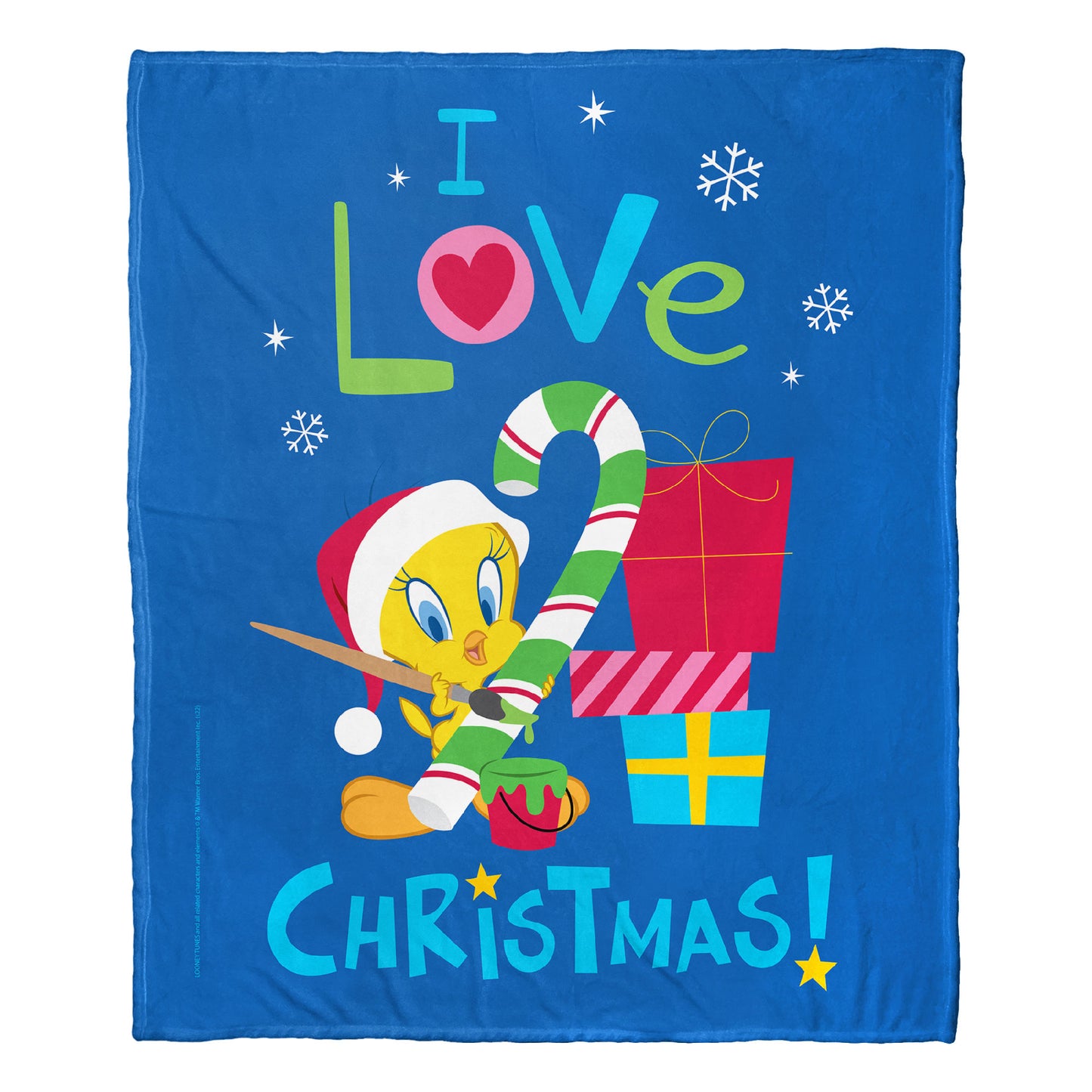 Warner Bros. Looney Tunes Silk Touch Throw Blanket, 50" x 60", I Love Christmas