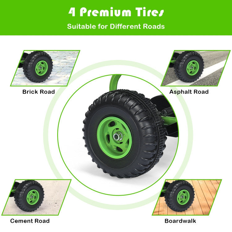 4 Wheel Pedal Powered Ride On Car with Adjustable Seat