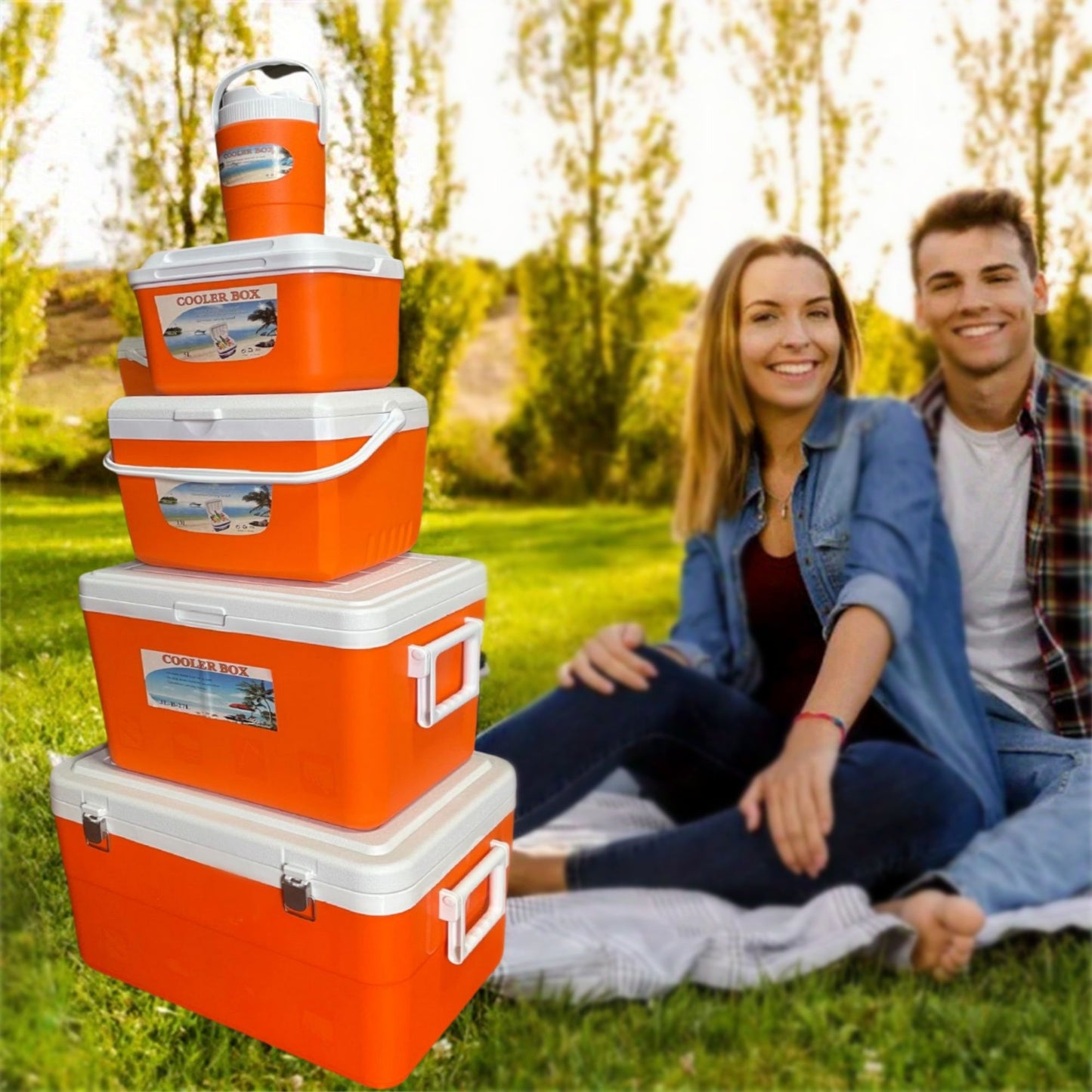 1/5.2/8.4/13.7/28.5/47.5 QT picnic incubator, fresh-keeping box, outdoor picnic, barbecue, camping portable incubator, fresh orange box