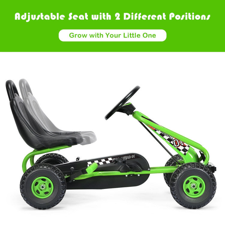 4 Wheel Pedal Powered Ride On Car with Adjustable Seat