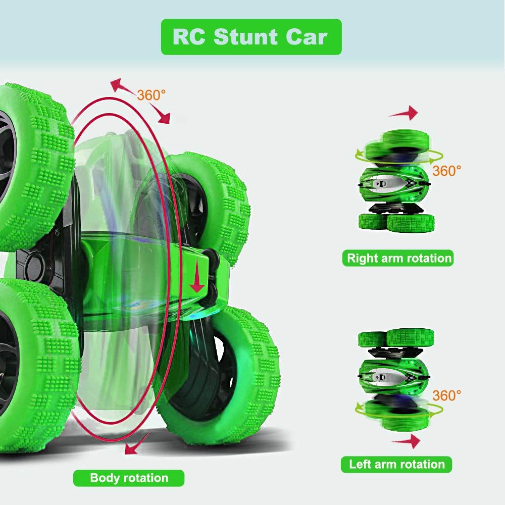 Rc Stunt Cars: Double Sided 360°Flip Rotating 4WD Race Car Toy For Outdoor & Indoor Birthday Gift