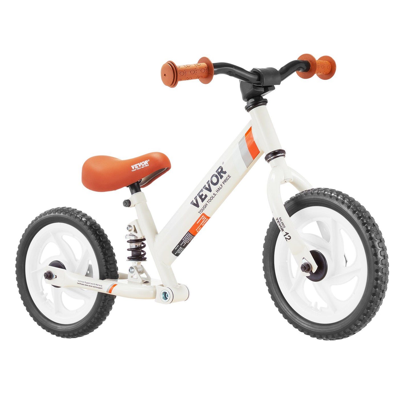 Toddler Balance Bike, 12" Carbon Steel Kids Bike with Adjustable Seat & Handlebar, EVA Foam Tires, No Pedal Kids Balance Bicycle Gift for 1-5 Years Boys Girls, 55LBS Support