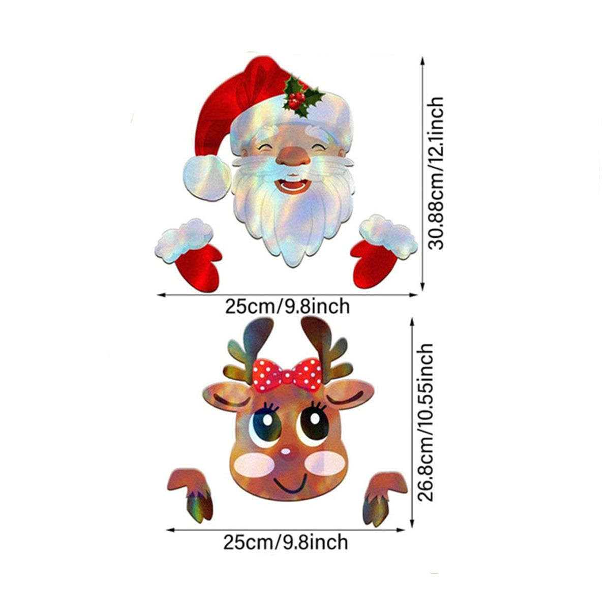 Christmas Fence Peek And Decoration Santa Claus Reindeer Fence Yard Signs For Holiday Xmas Garden Courtyard Wall Decorations