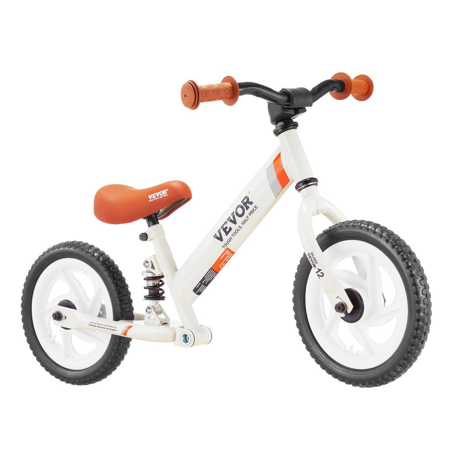 Toddler Balance Bike, 12" Carbon Steel Kids Bike with Adjustable Seat & Handlebar, EVA Foam Tires, No Pedal Kids Balance Bicycle Gift for 1-5 Years Boys Girls, 55LBS Support