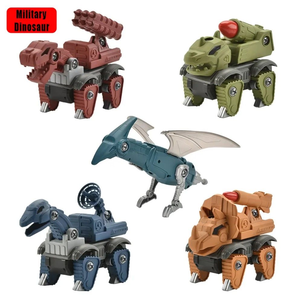 5 Pack Dinosaur Take Part Toys for Age 3+, Dinosaur Toys for Toddler