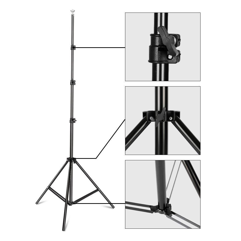 2x3M Photography Studio Background Backdrop Support Stand Adjustable Support System Kit with Carrying Bag