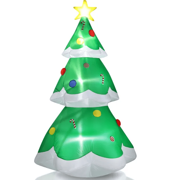 6.9 FT Lighted Christmas Inflatable Decoration, Inflatable Christmas Tree, Blow Up Yard Decorations With Built-in LED Lights For Holiday Party Front Yard Lawn Garden Decor