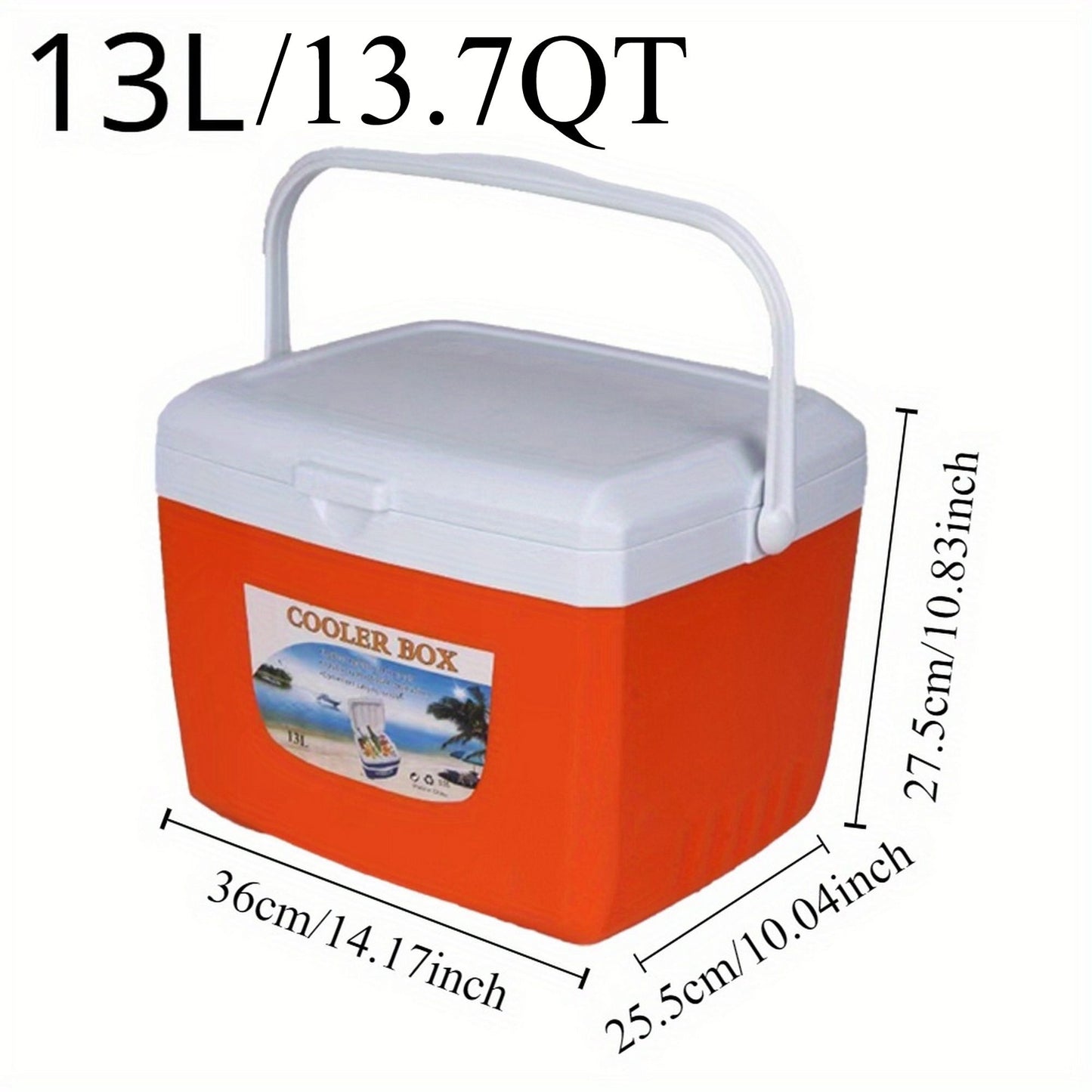 1/5.2/8.4/13.7/28.5/47.5 QT picnic incubator, fresh-keeping box, outdoor picnic, barbecue, camping portable incubator, fresh orange box