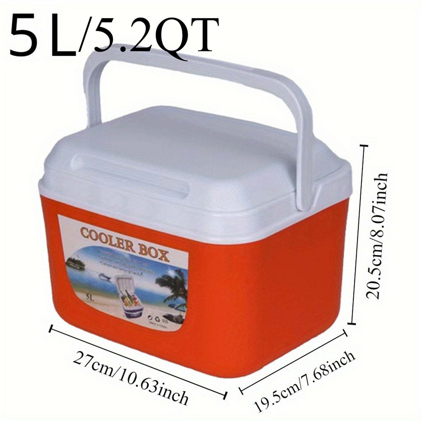 1/5.2/8.4/13.7/28.5/47.5 QT picnic incubator, fresh-keeping box, outdoor picnic, barbecue, camping portable incubator, fresh orange box