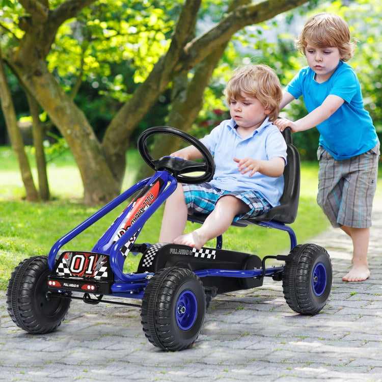 4 Wheel Pedal Powered Ride On Car with Adjustable Seat